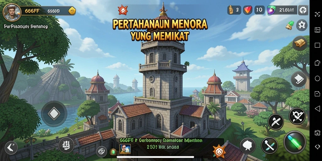 Tampilan gameplay menakjubkan dari 666FF di Tower Defense.