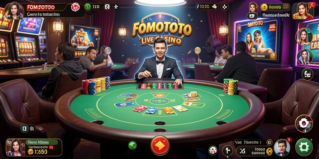Gameplay Live Casino yang menarik dan interaktif dari FOMOTOTO.