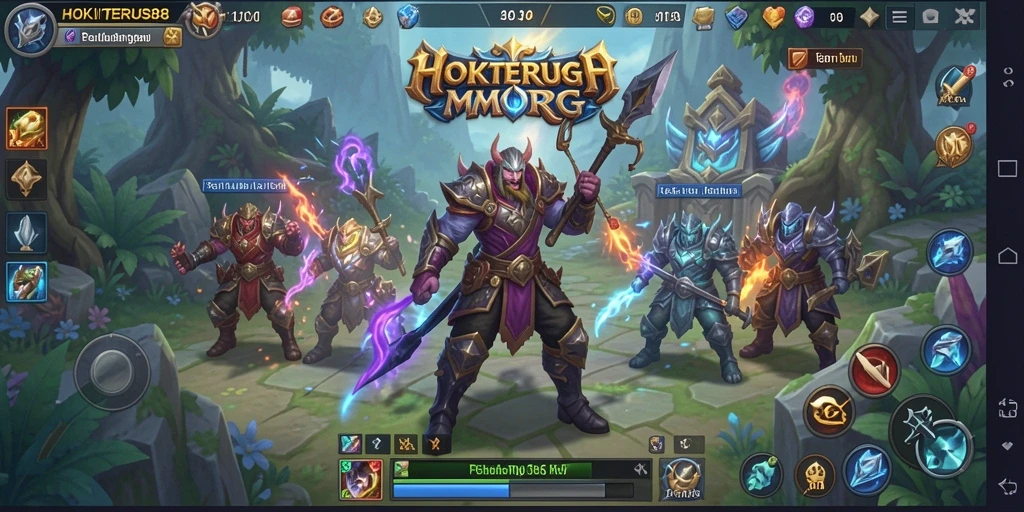Screenshot HOKITERUS88 menampilkan aksi seru dalam permainan MMORPG.