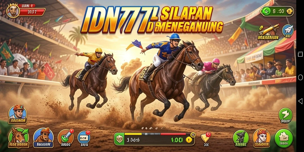 Screenshot gameplay IDN777 menampilkan aksi balapan yang seru.