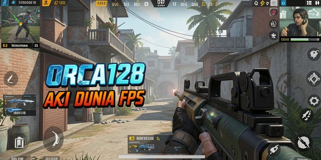 Tampilan gameplay seru dalam ORCA128 dengan aksi FPS yang menegangkan.