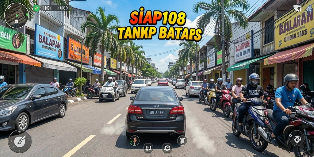 Tampilan seru dari gameplay balapan di SIAP108 dengan mobil dan trek menantang.